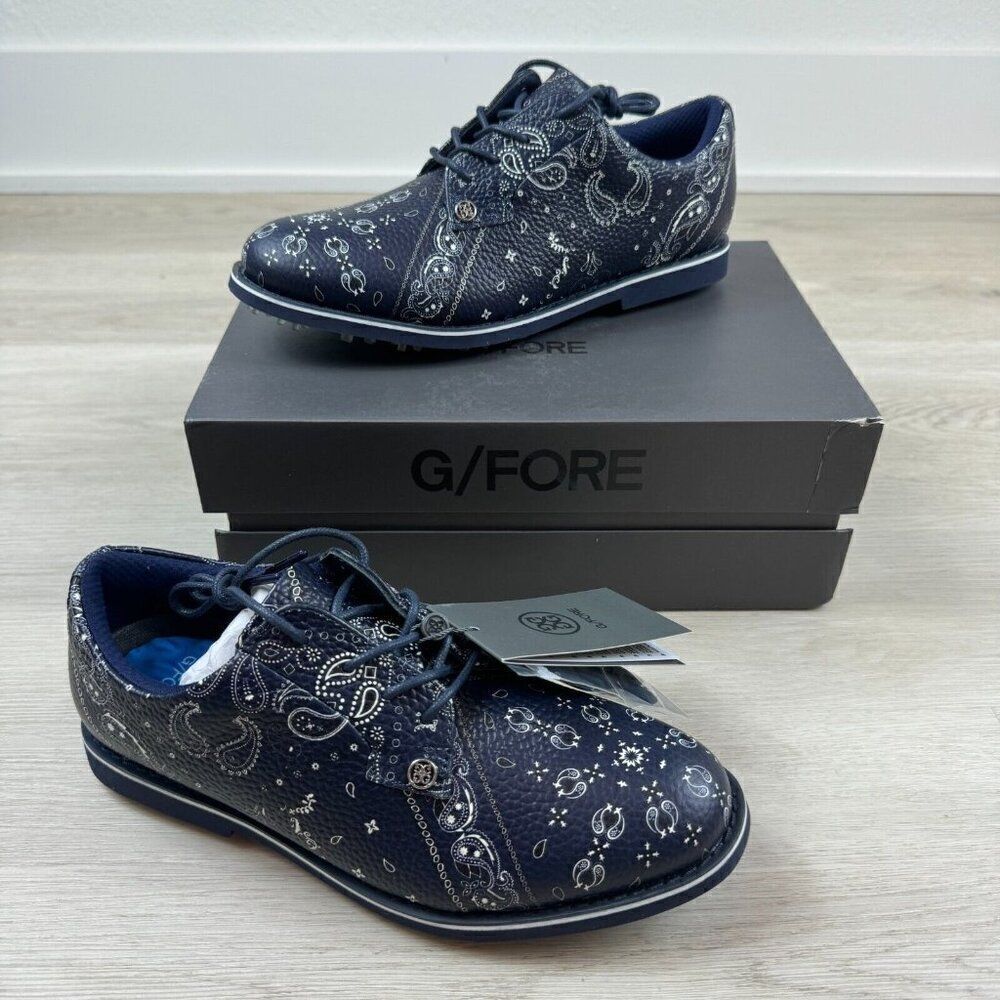 G/Fore G‎ Fore Gallivanter Bandana Golf Shoes Sneaker Womens 7.5 Blue